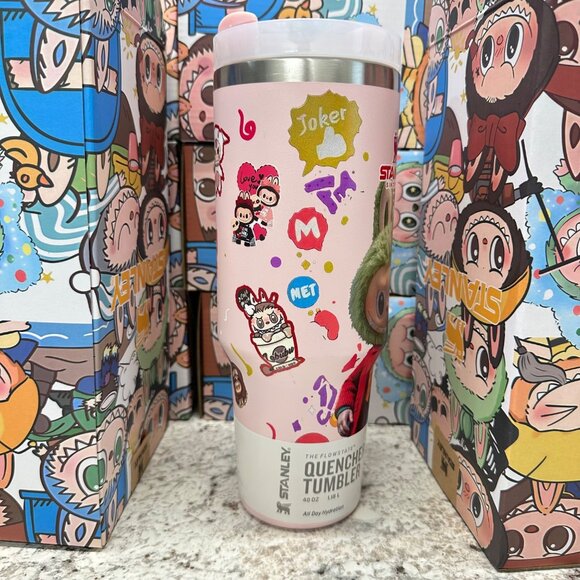 Light Pink 40 oz Quencher Joker H2.0 Flowstate Tumbler Lid & Straw New - Picture 4 of 6